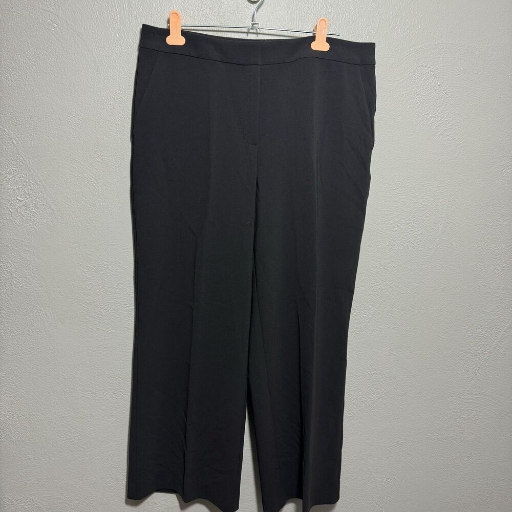 St. John Collection Pants Women Black Dress Pants 10 Straight Leg Wide Leg Work